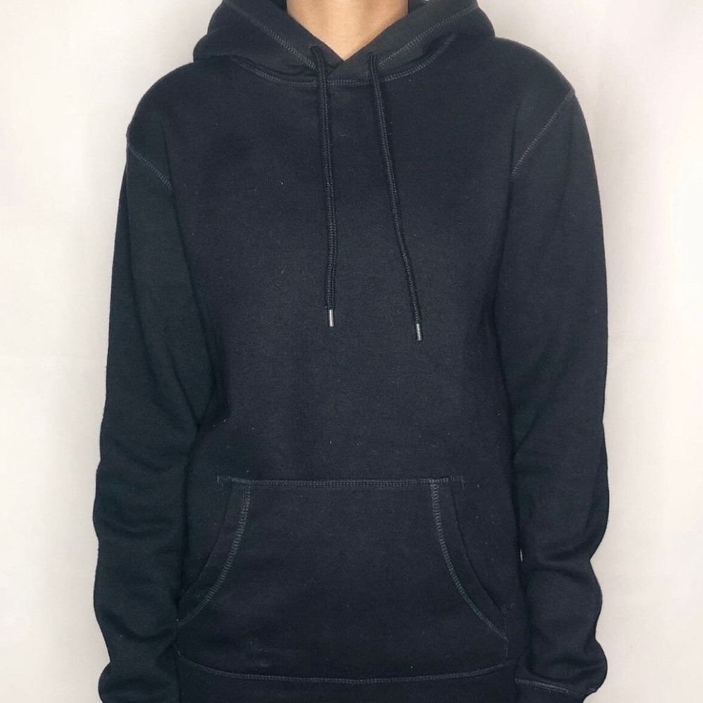H&m Black sweater with hoodie men size S